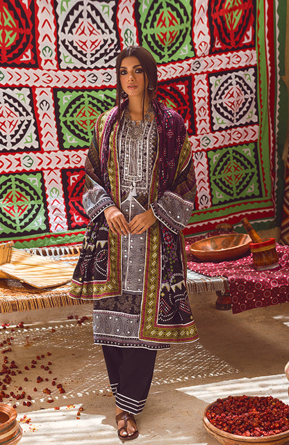 Alzohaib - 3 PIECE UNSTITCHED PRINTED LAWN-MSH-23-05