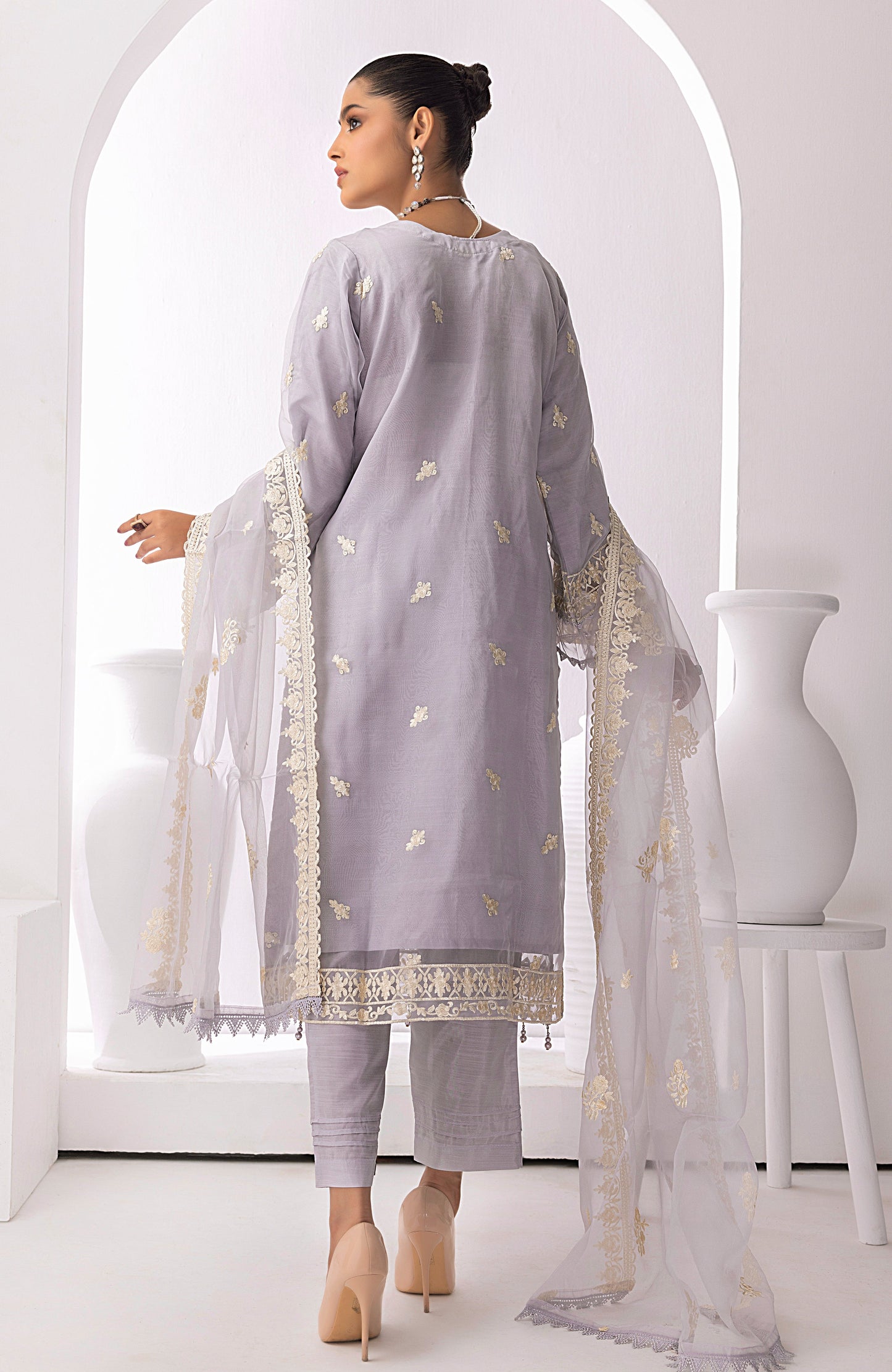 Alzohaib - 3 PC - STITCHED ORGANZA SERIES-AZP-23-05