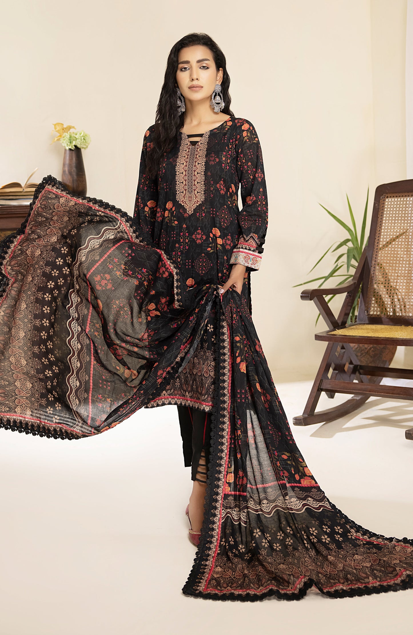 Alzohaib - 3-Piece Unstitched Digital Printed Lawn-CFD-23-02