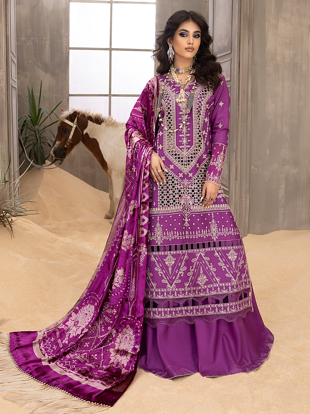 Binilyas - 504 - B | 3 PC KOTRAI UNSTITCH