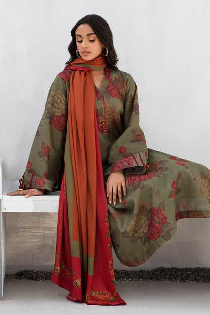 Baroque - DIGITAL PRINTED SLUB KHADDAR UF-452