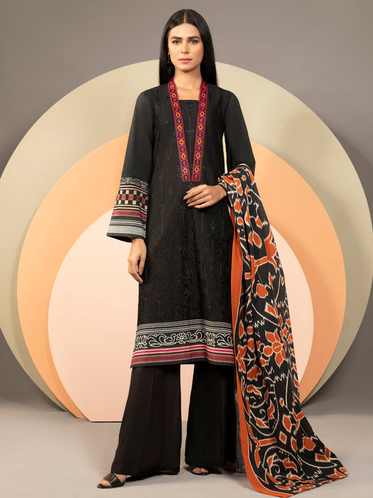 2-Piece Embroidered Winter Cotton Suit