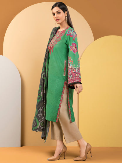 2-Piece Embroidered Khaddar Suit