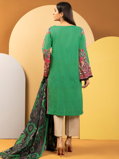 2-Piece Embroidered Khaddar Suit