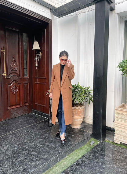 Chaos - Dark Camel Long Brown Coat