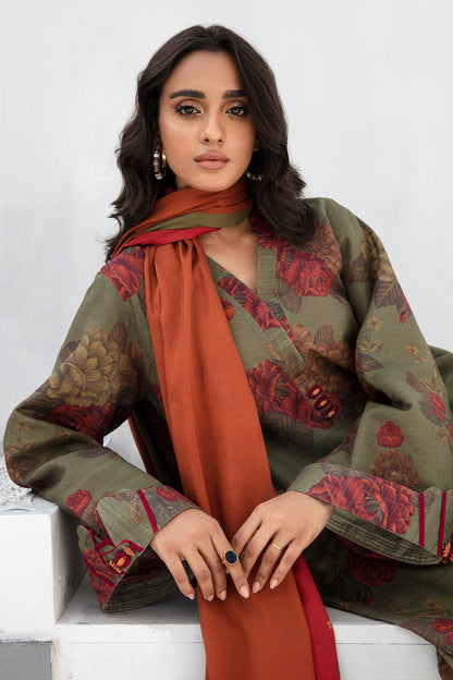 Baroque - DIGITAL PRINTED SLUB KHADDAR UF-452