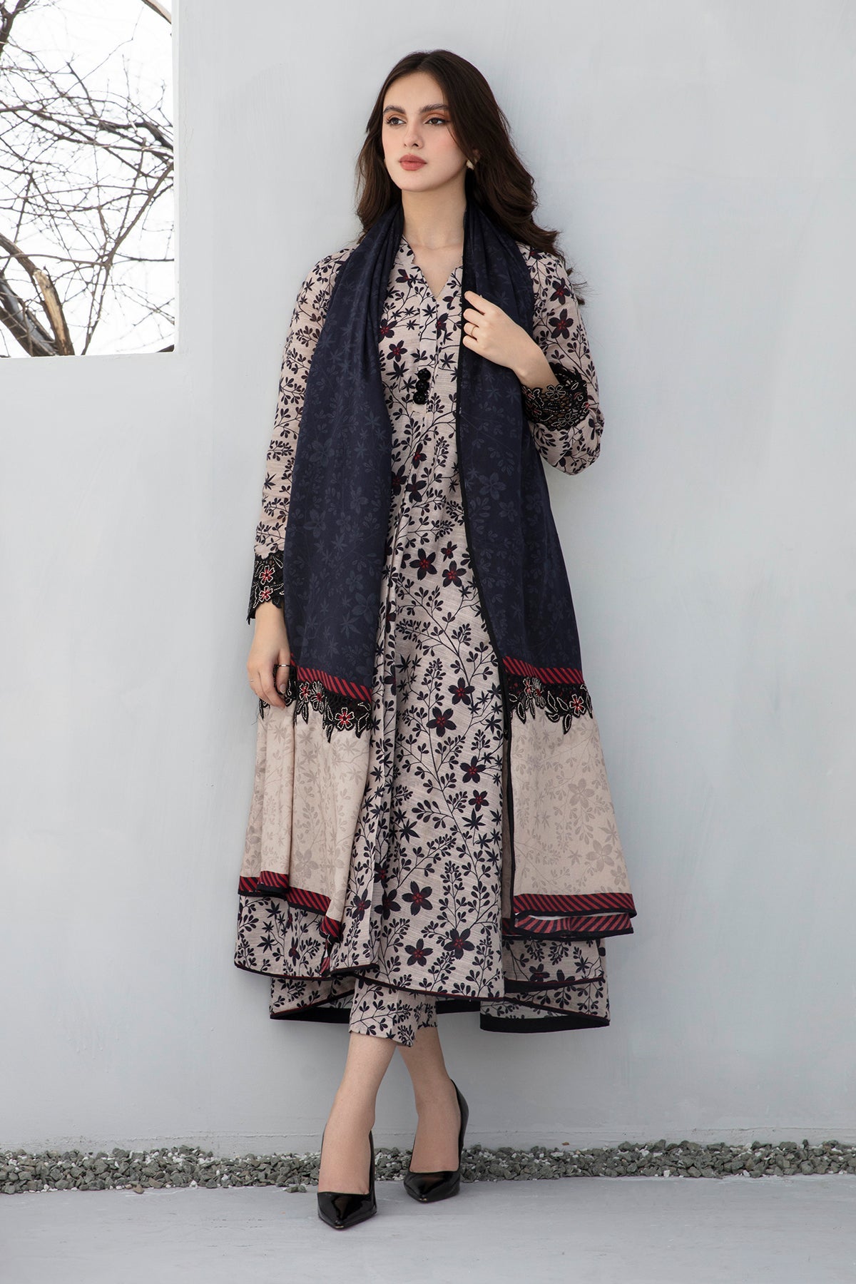 Baroque - PRINTED SLUB KHADDAR PR-866