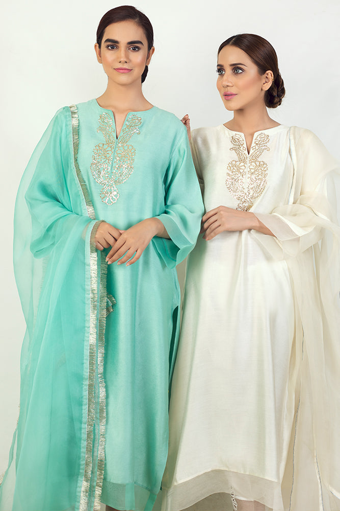 AK E22 - SGR 08 - Sea Green Dupatta