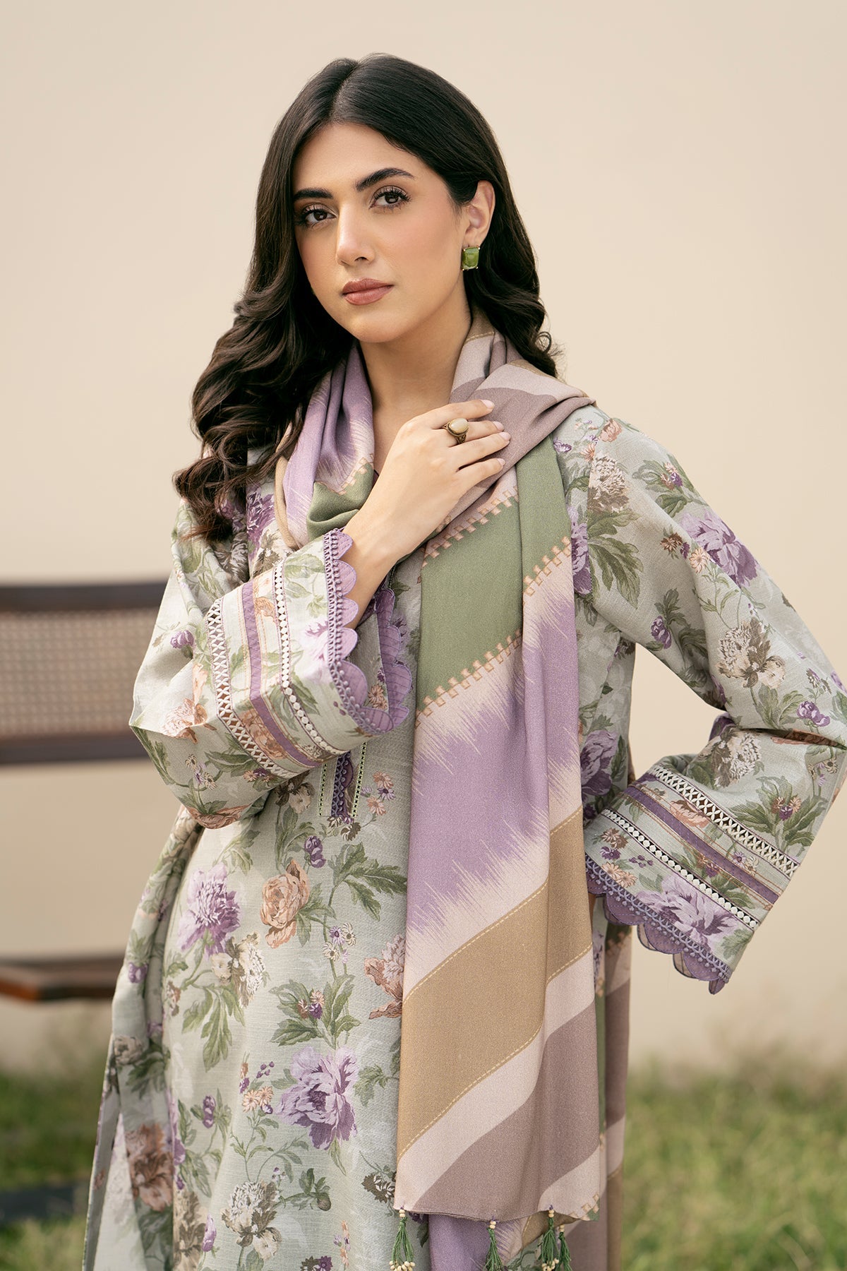 Baroque - DIGITAL PRINTED SLUB KHADDAR UF-488