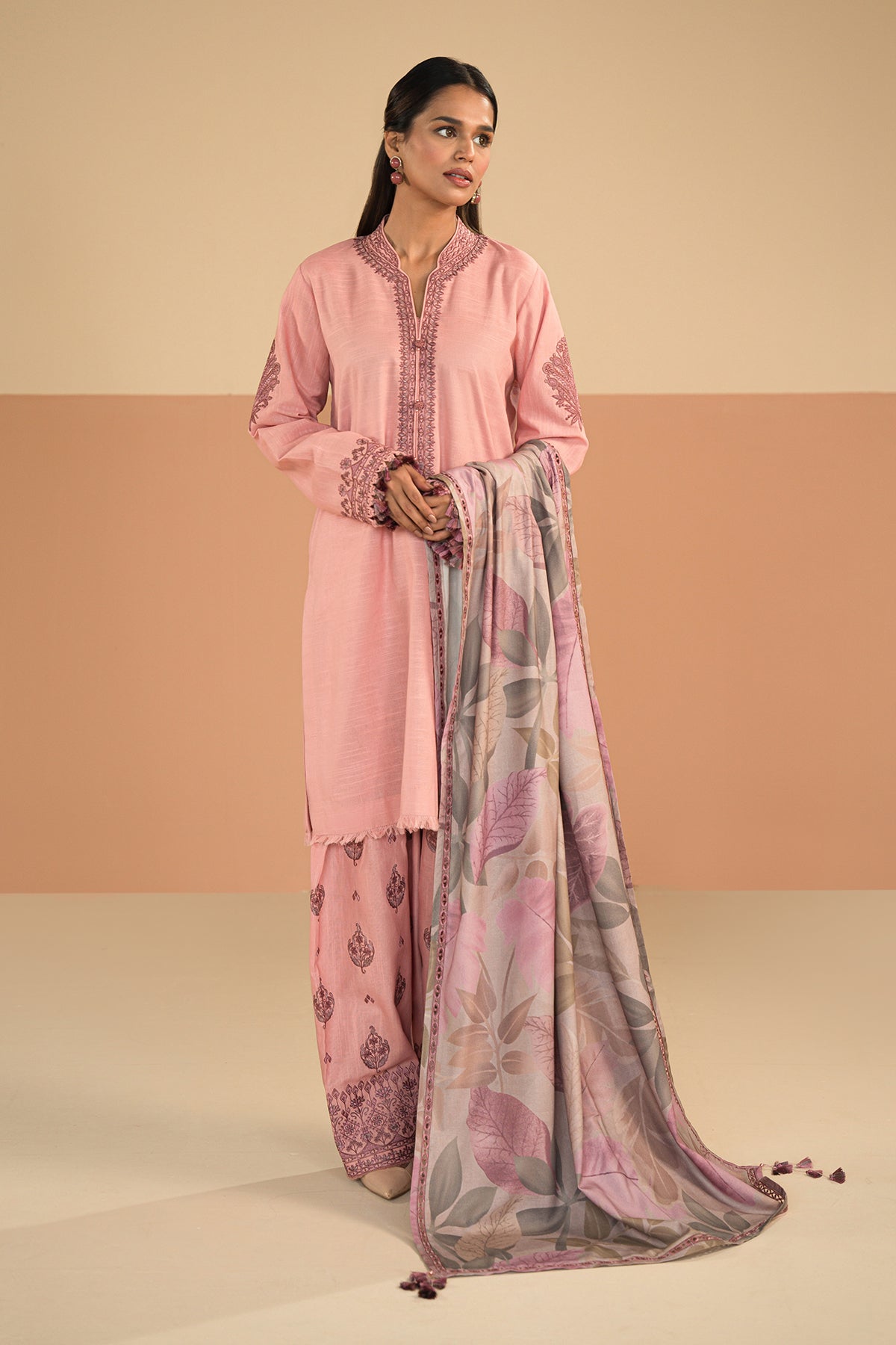 Baroque - EMBROIDERED SLUB KHADDAR UF-478