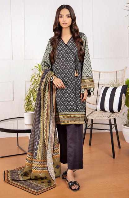 Orient - Unstitched 2 Piece Printed Lawn Shirt Dupatta