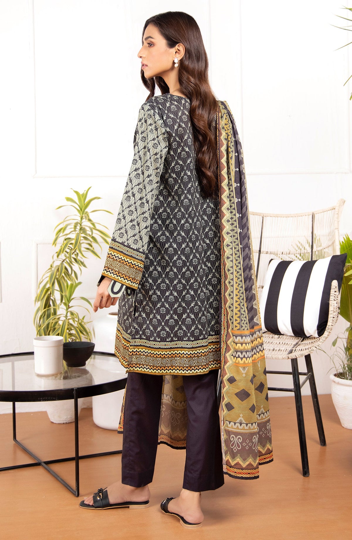Orient - Unstitched 2 Piece Printed Lawn Shirt Dupatta