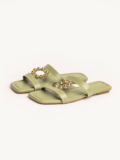 Limelight - Studded Double Strap Flats