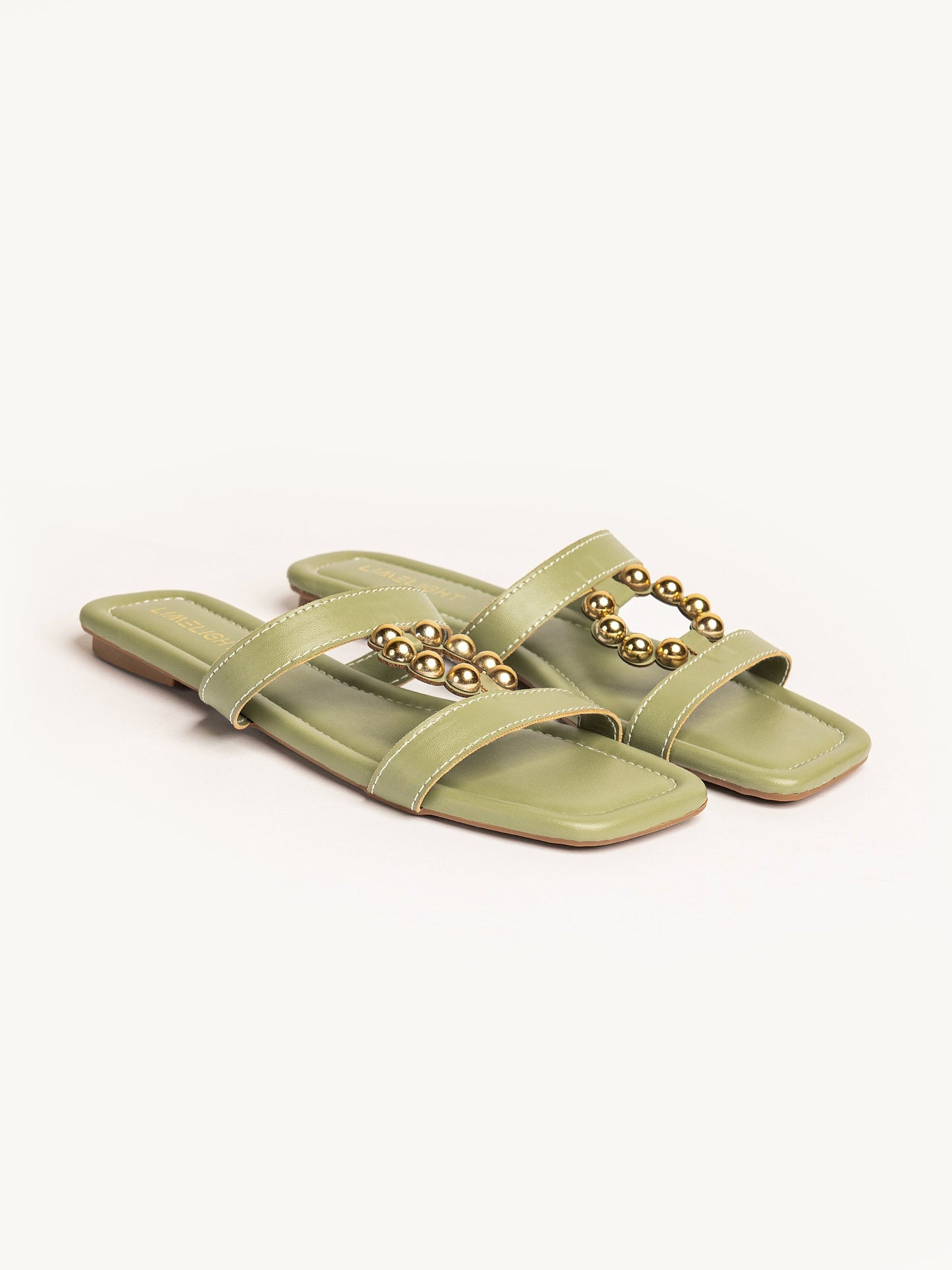 Limelight - Studded Double Strap Flats