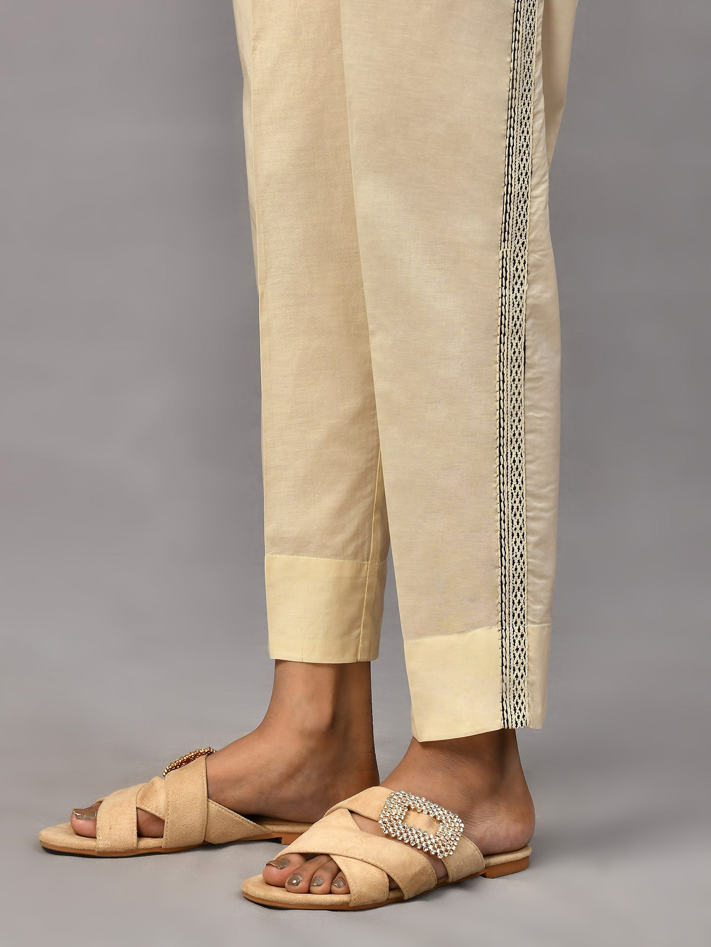 Embroidered Cambric Trousers