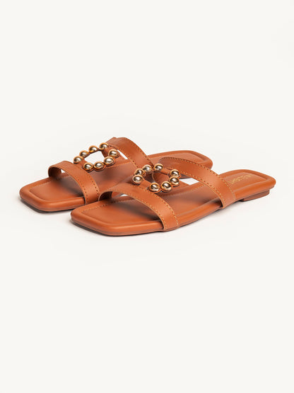 Limelight - Studded Double Strap Flats