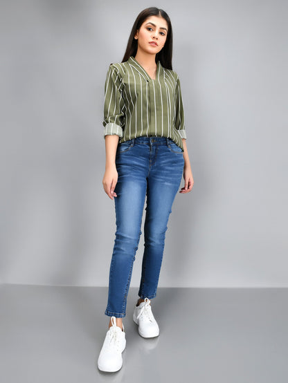 Limelight - Striped Shirt - Green