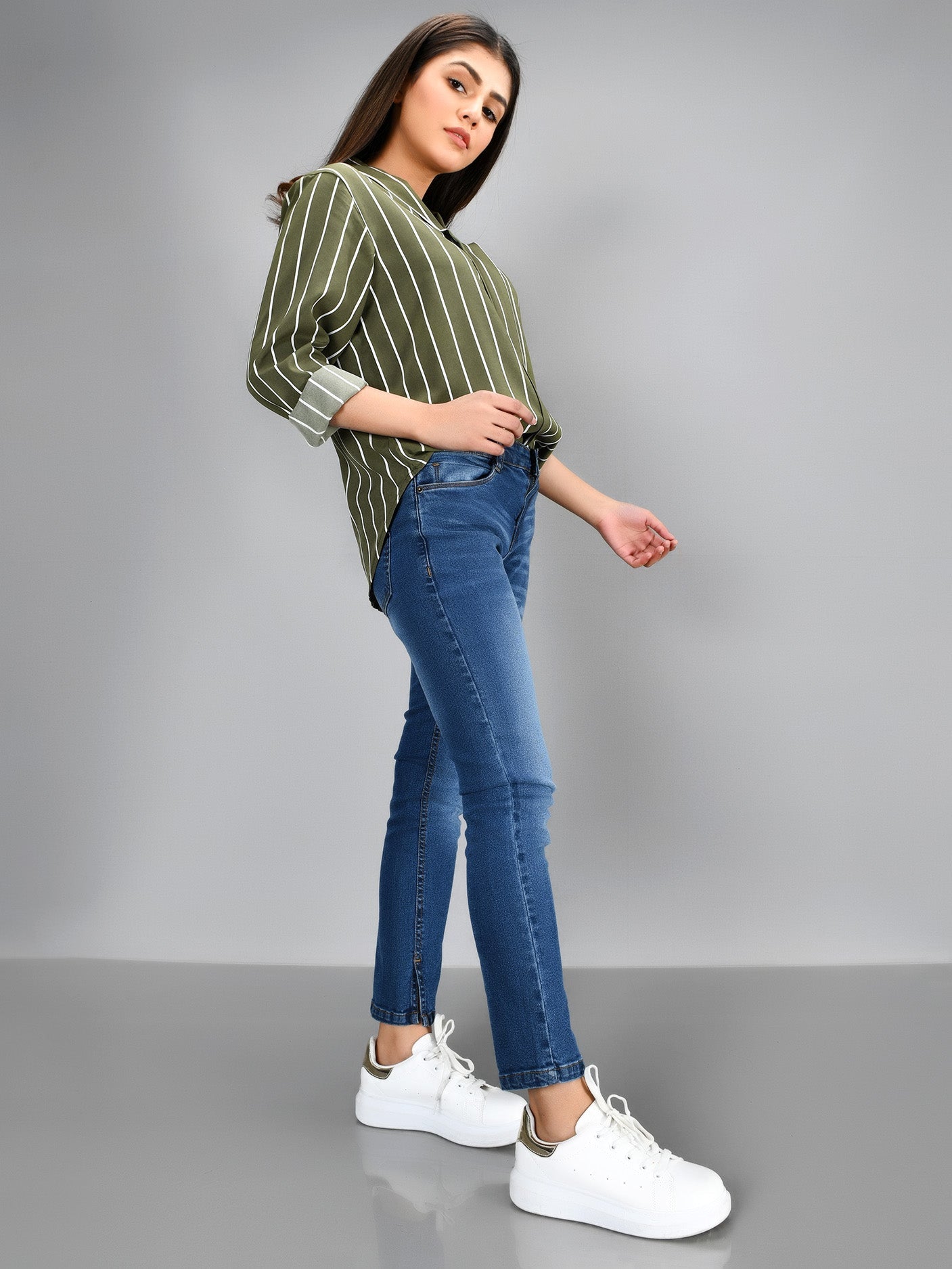 Limelight - Striped Shirt - Green