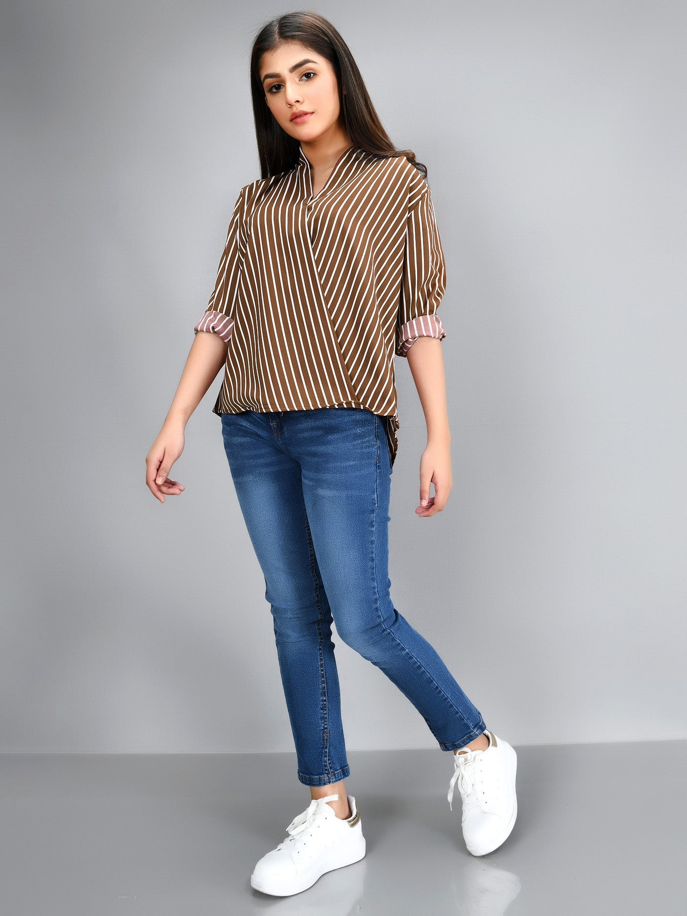 Limelight - Striped Shirt - Brown