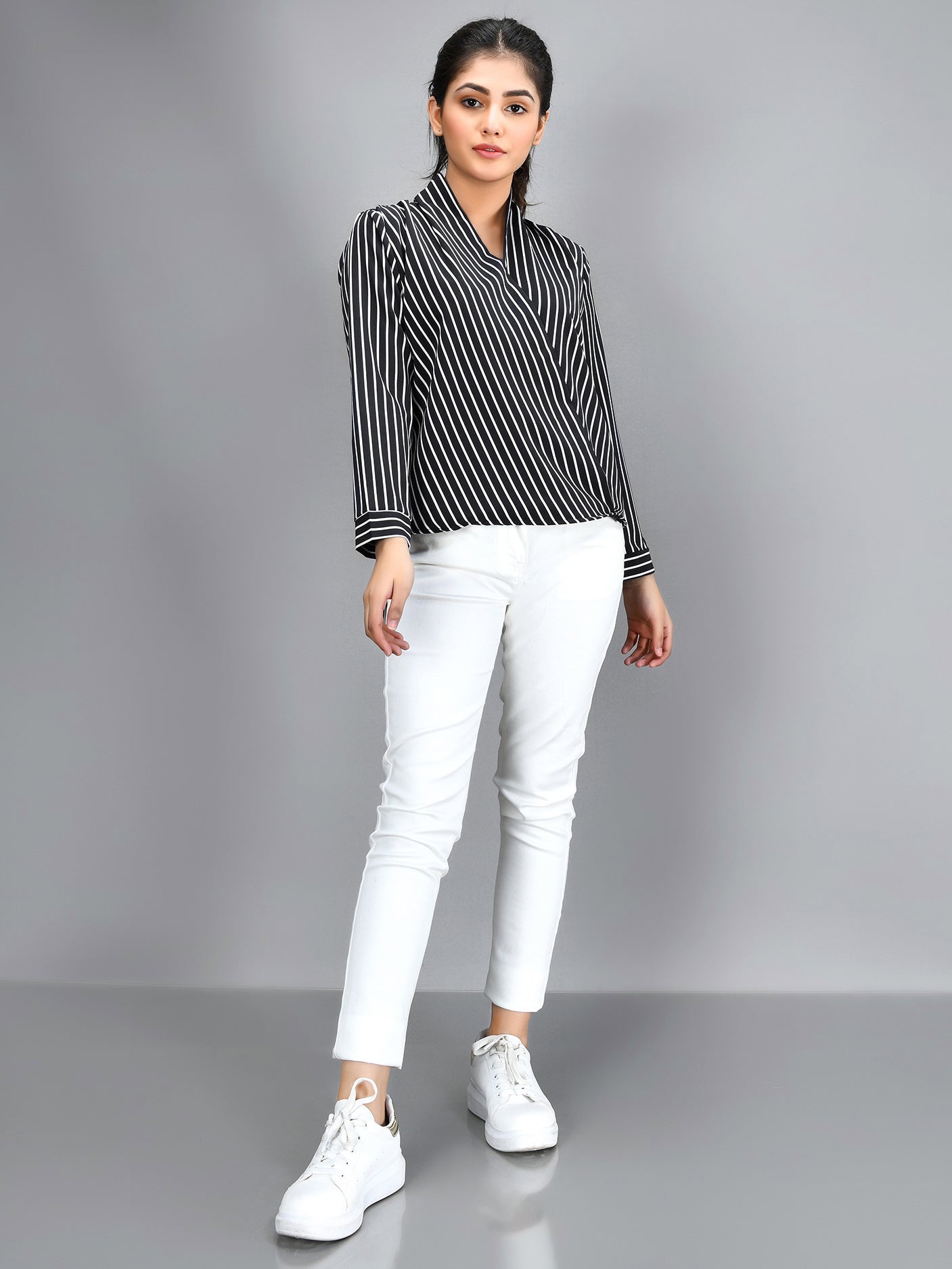 Limelight - Striped Shirt - Black