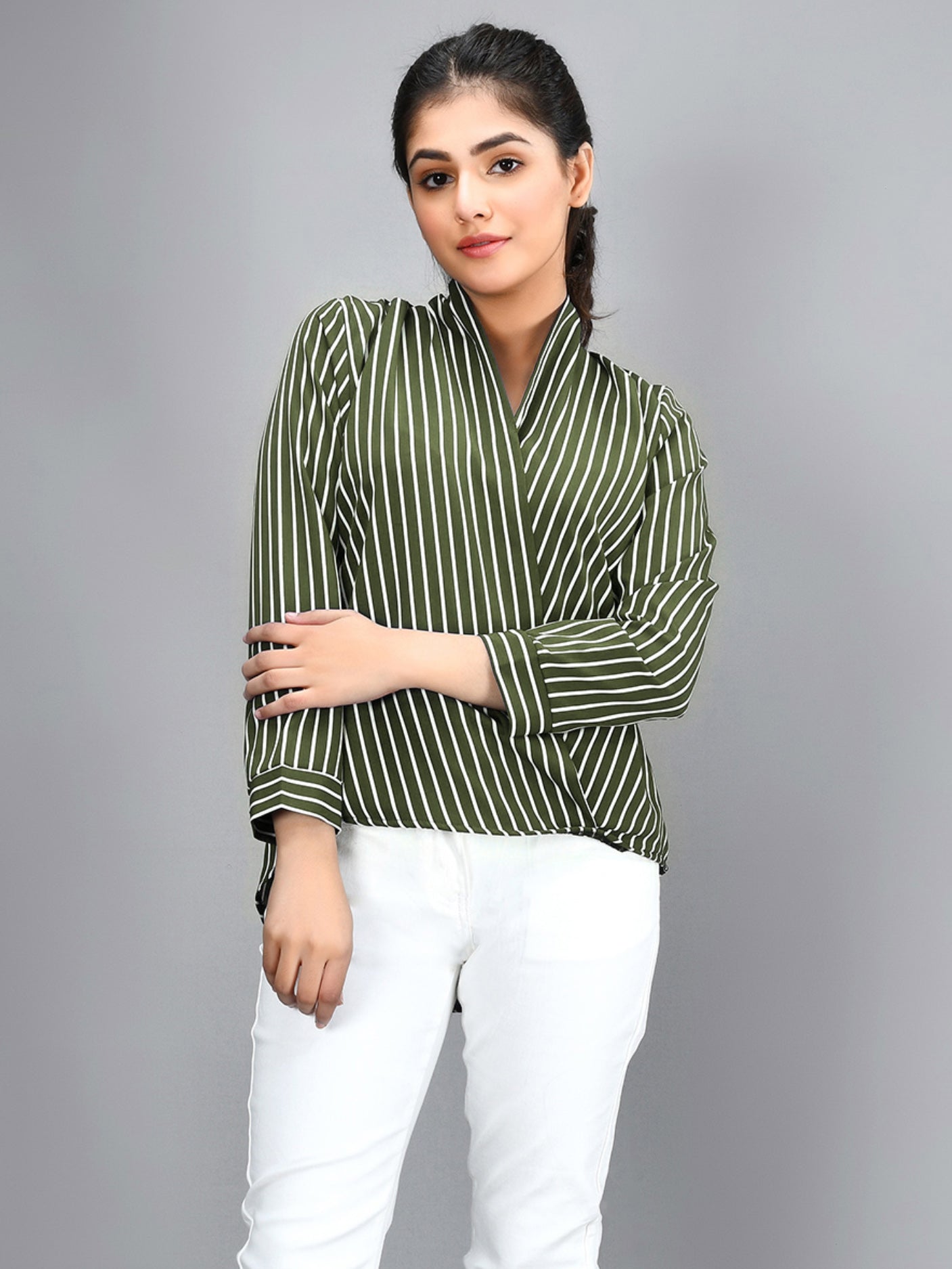 Limelight - Striped Shirt - Green