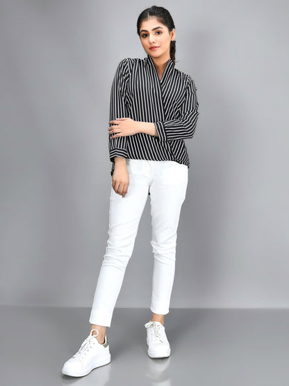 Limelight - Striped Shirt - Black