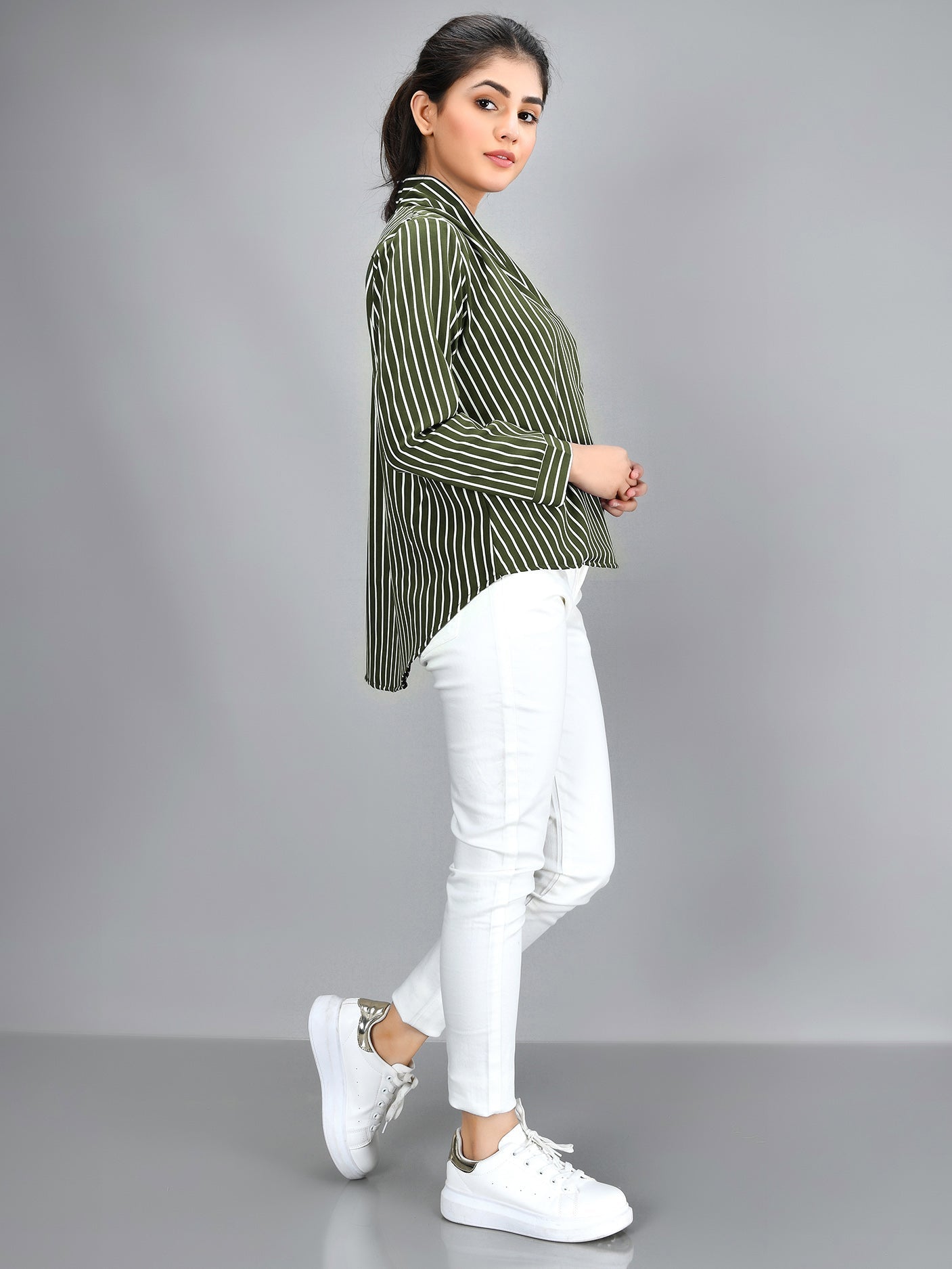 Limelight - Striped Shirt - Green