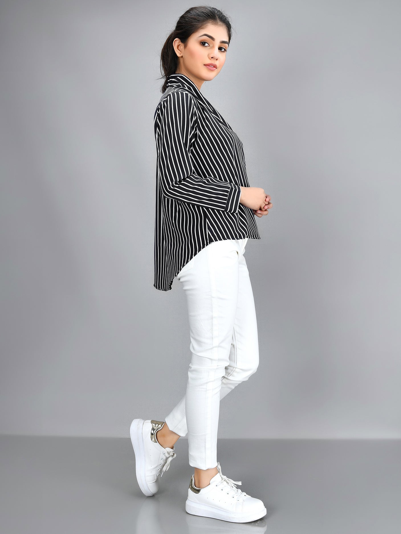 Limelight - Striped Shirt - Black