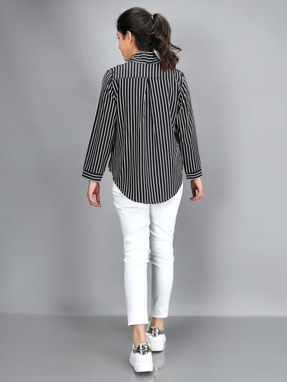 Limelight - Striped Shirt - Black