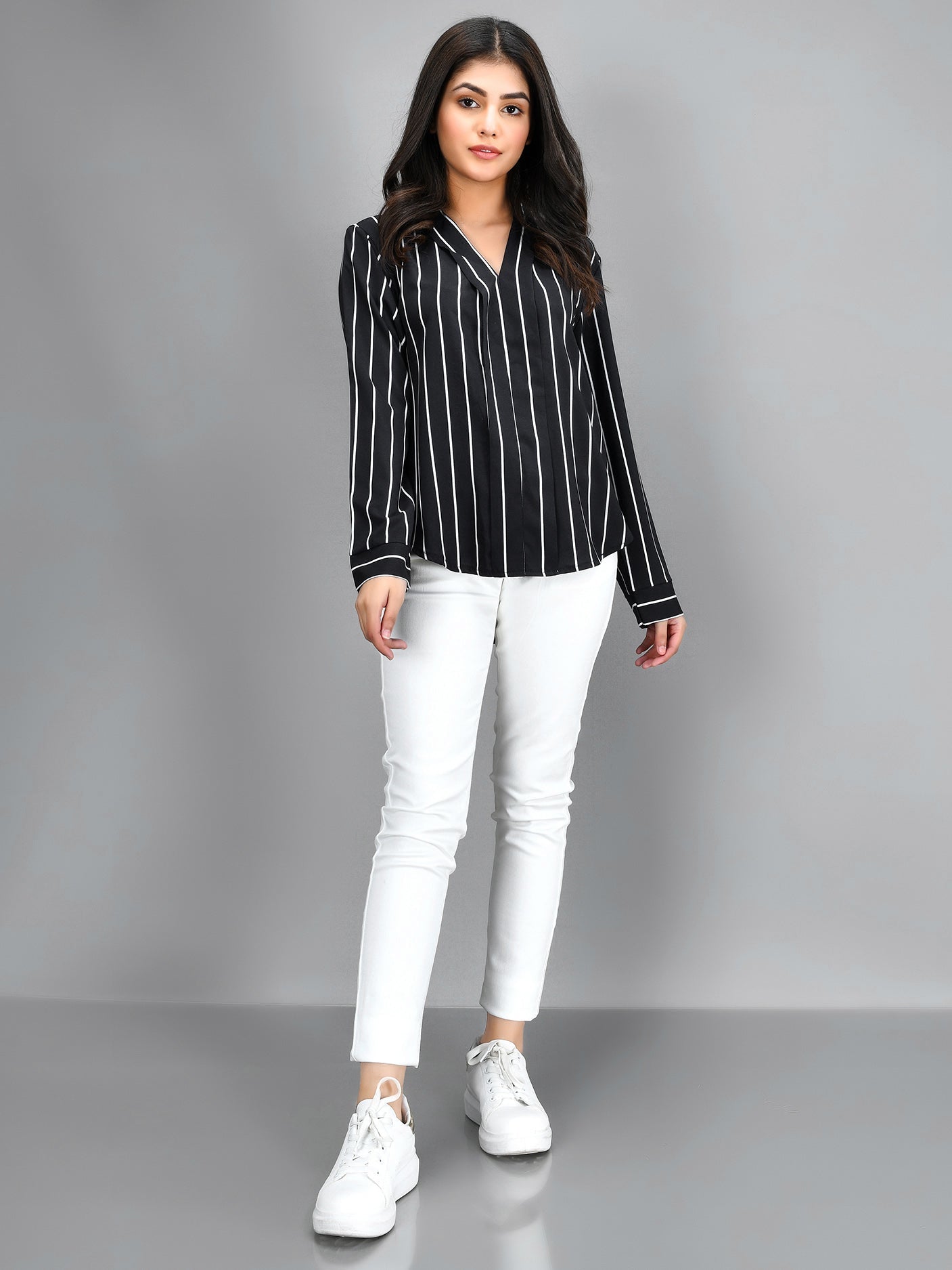 Limelight - Striped Shirt - Black