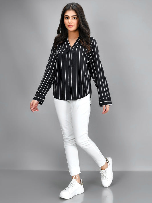 Limelight - Striped Shirt - Black