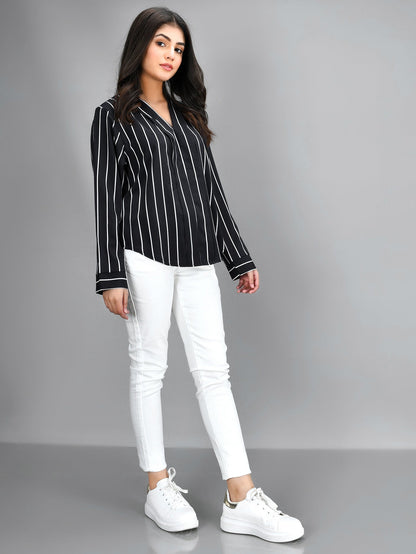 Limelight - Striped Shirt - Black