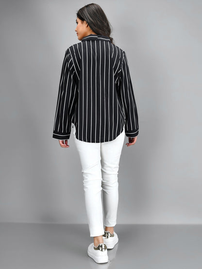 Limelight - Striped Shirt - Black