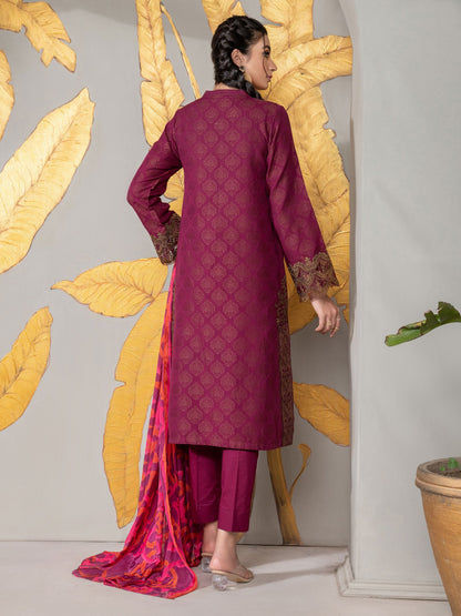 2 Piece Jacquard Suit-Embroidered (Unstitched)