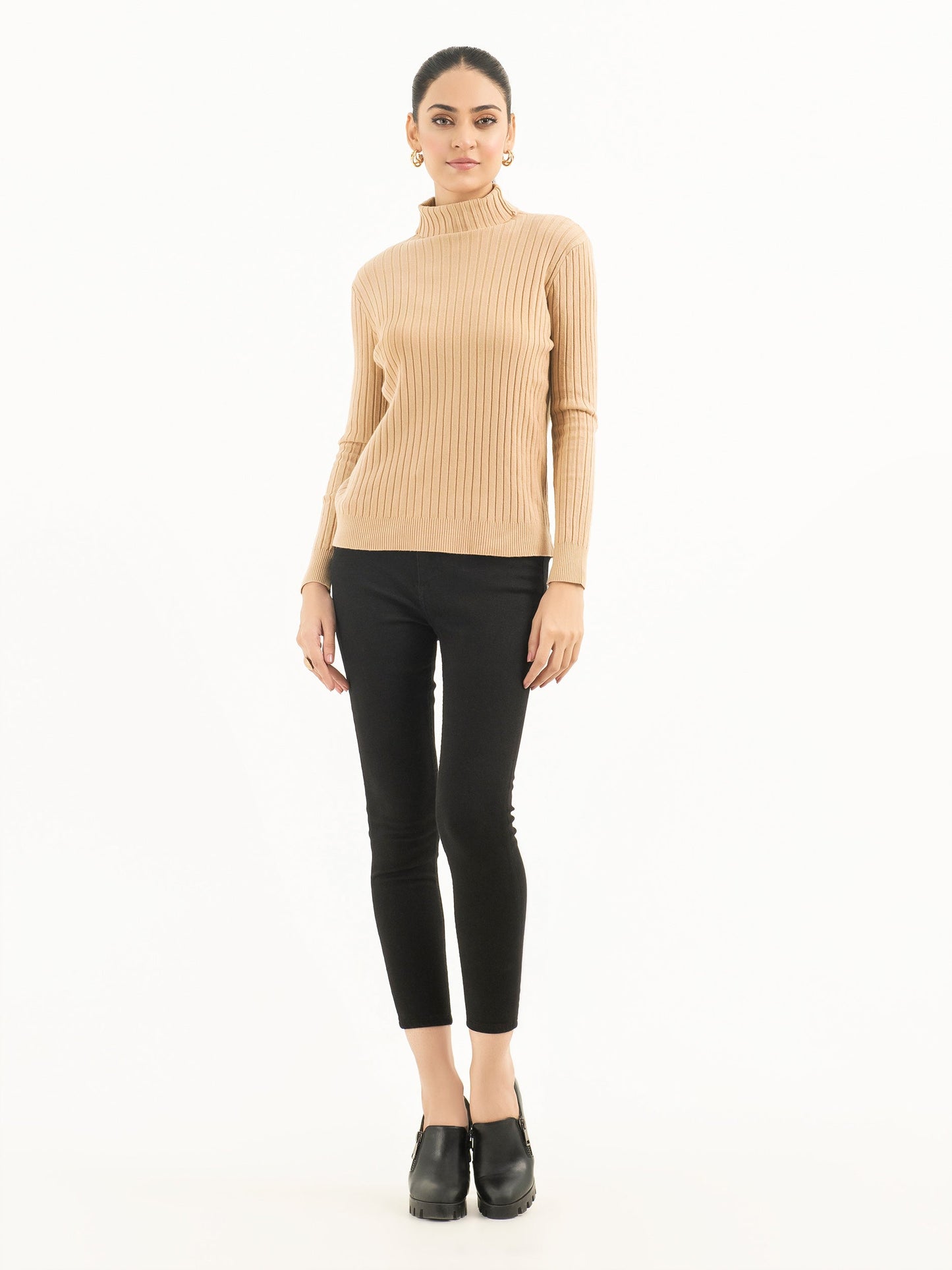 Ribbed Turtle Neck Sweater