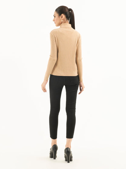 Ribbed Turtle Neck Sweater