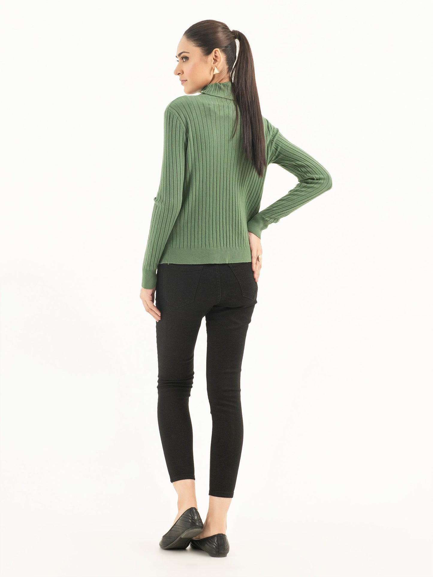 Ribbed Turtle Neck Sweater