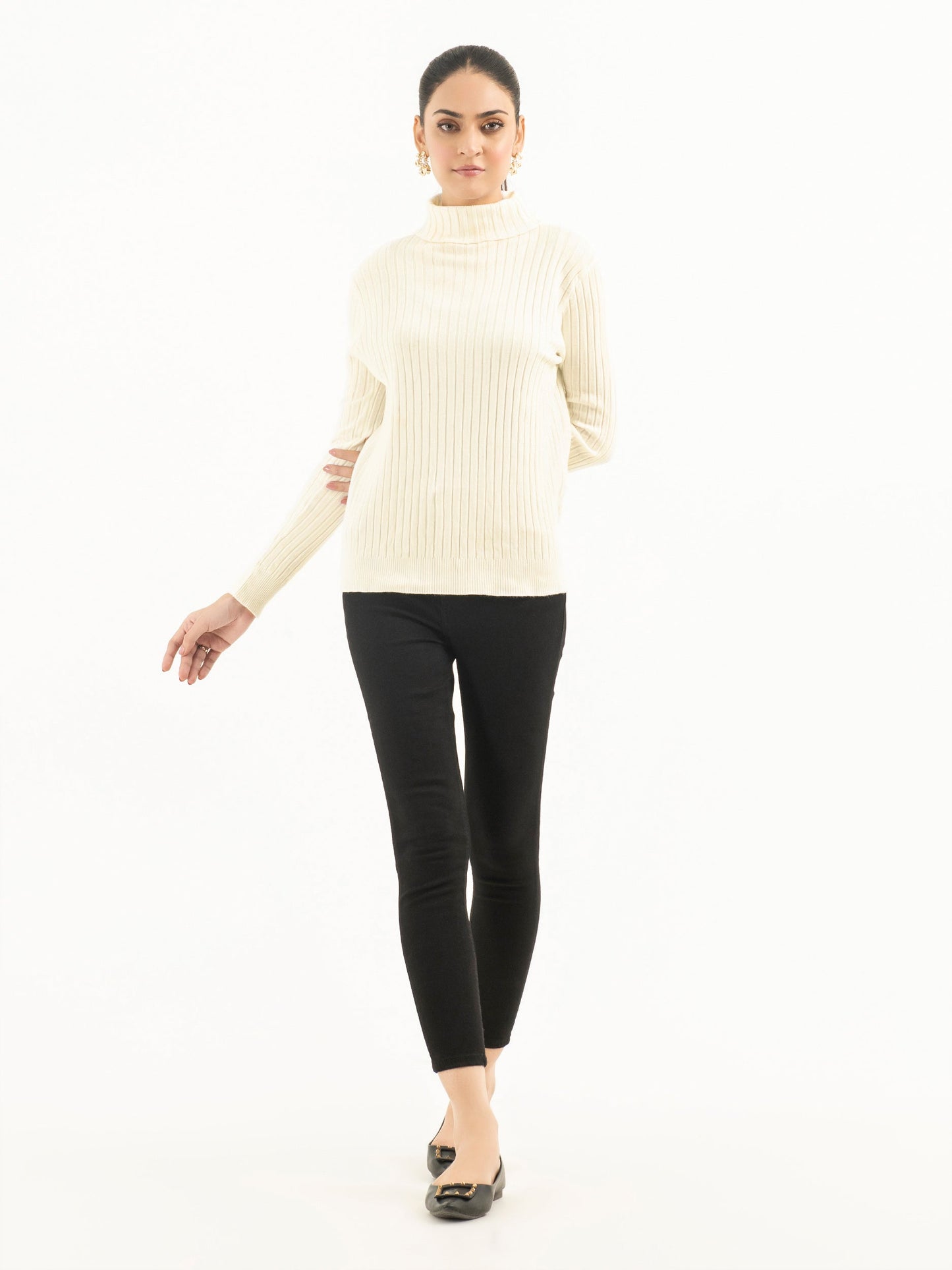 Ribbed Turtle Neck Sweater