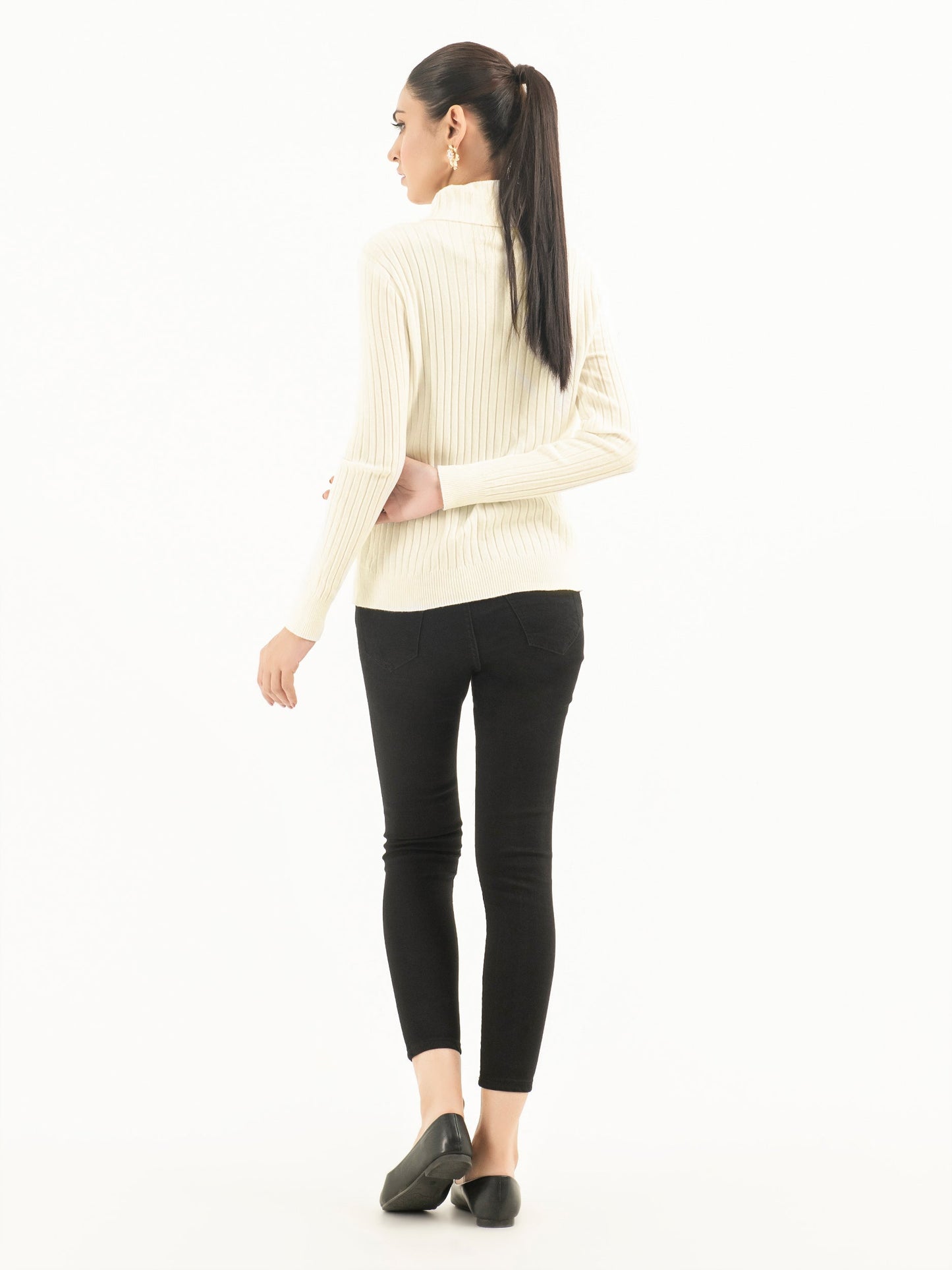 Ribbed Turtle Neck Sweater