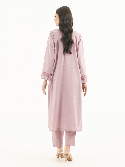 2 Piece Yarn Dyed Suit-Embroidered (Pret)