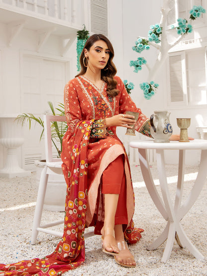 2 Piece Jacquard Suit-Embroidered (Unstitched)