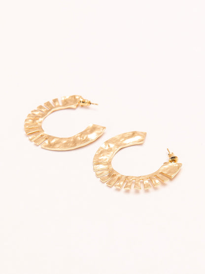 Limelight - Carved C-Hoop Earrings