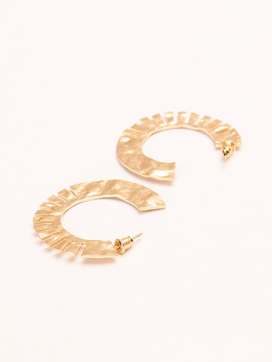 Limelight - Carved C-Hoop Earrings