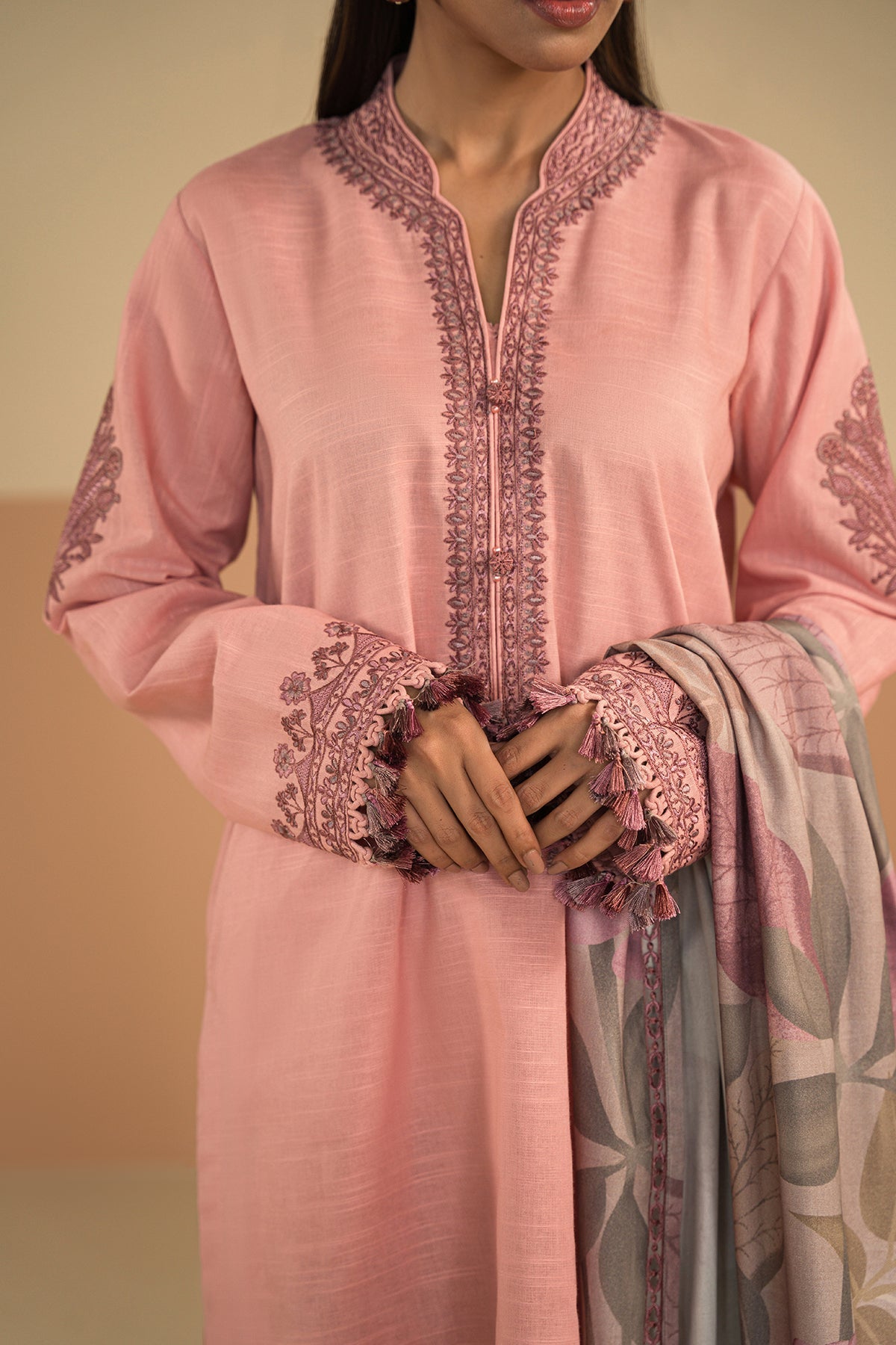 Baroque - EMBROIDERED SLUB KHADDAR UF-478