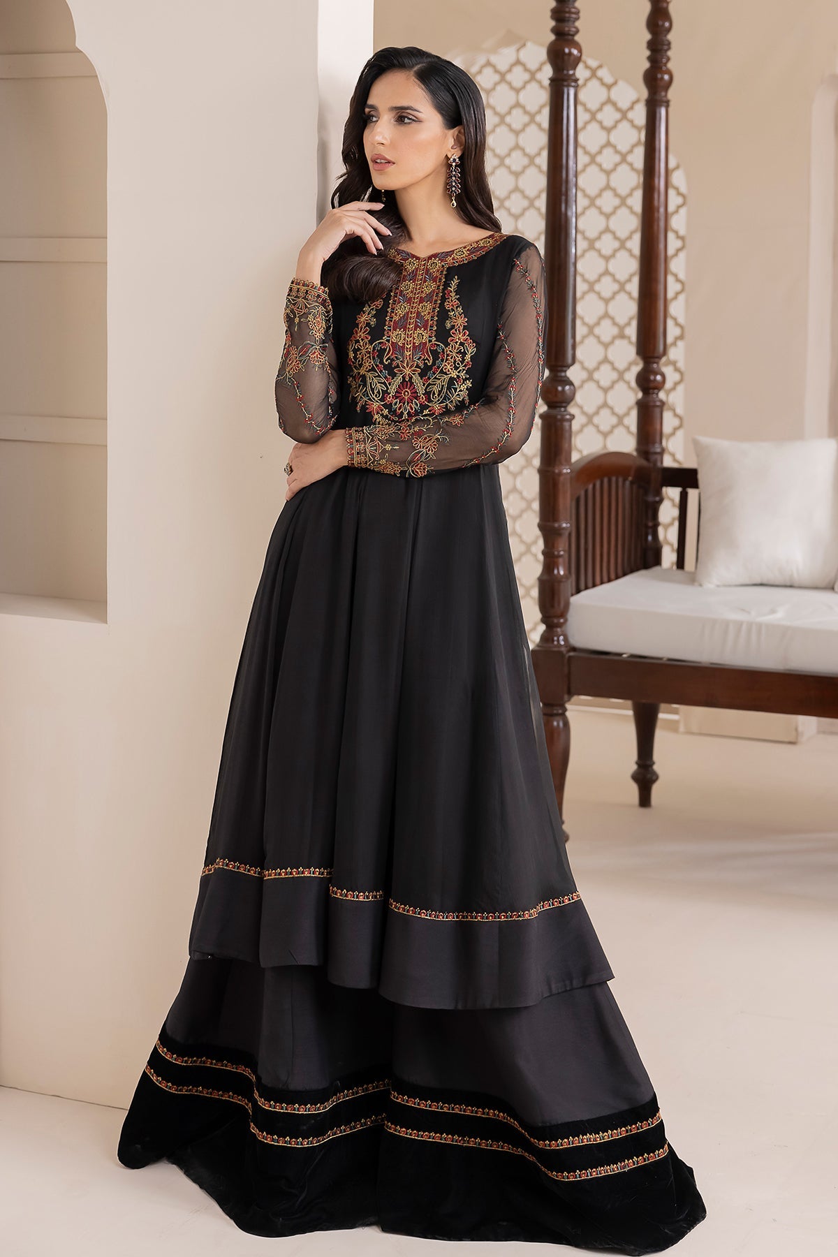 Baroque - EMBROIDERED CHIFFON UF-417