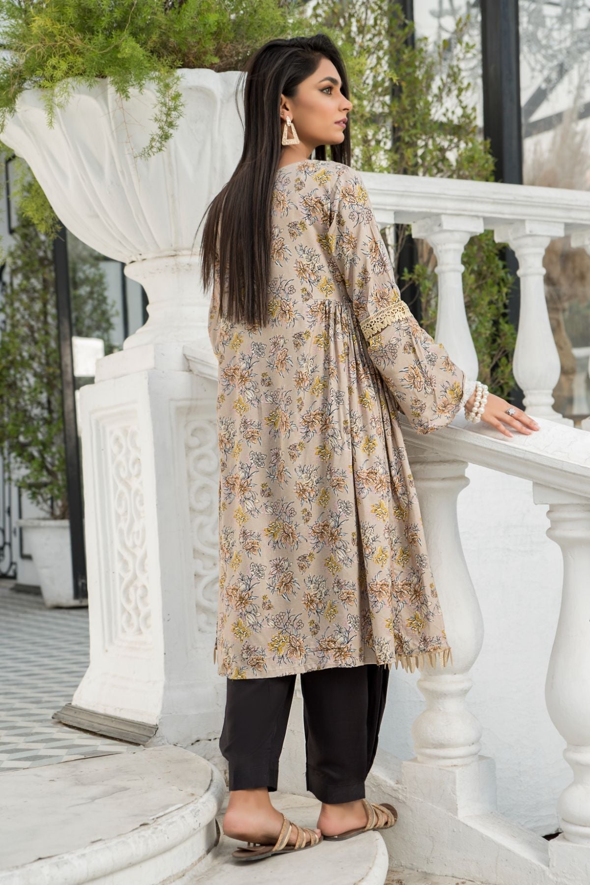 1PC Anarkali Digital Linen Shirt 59