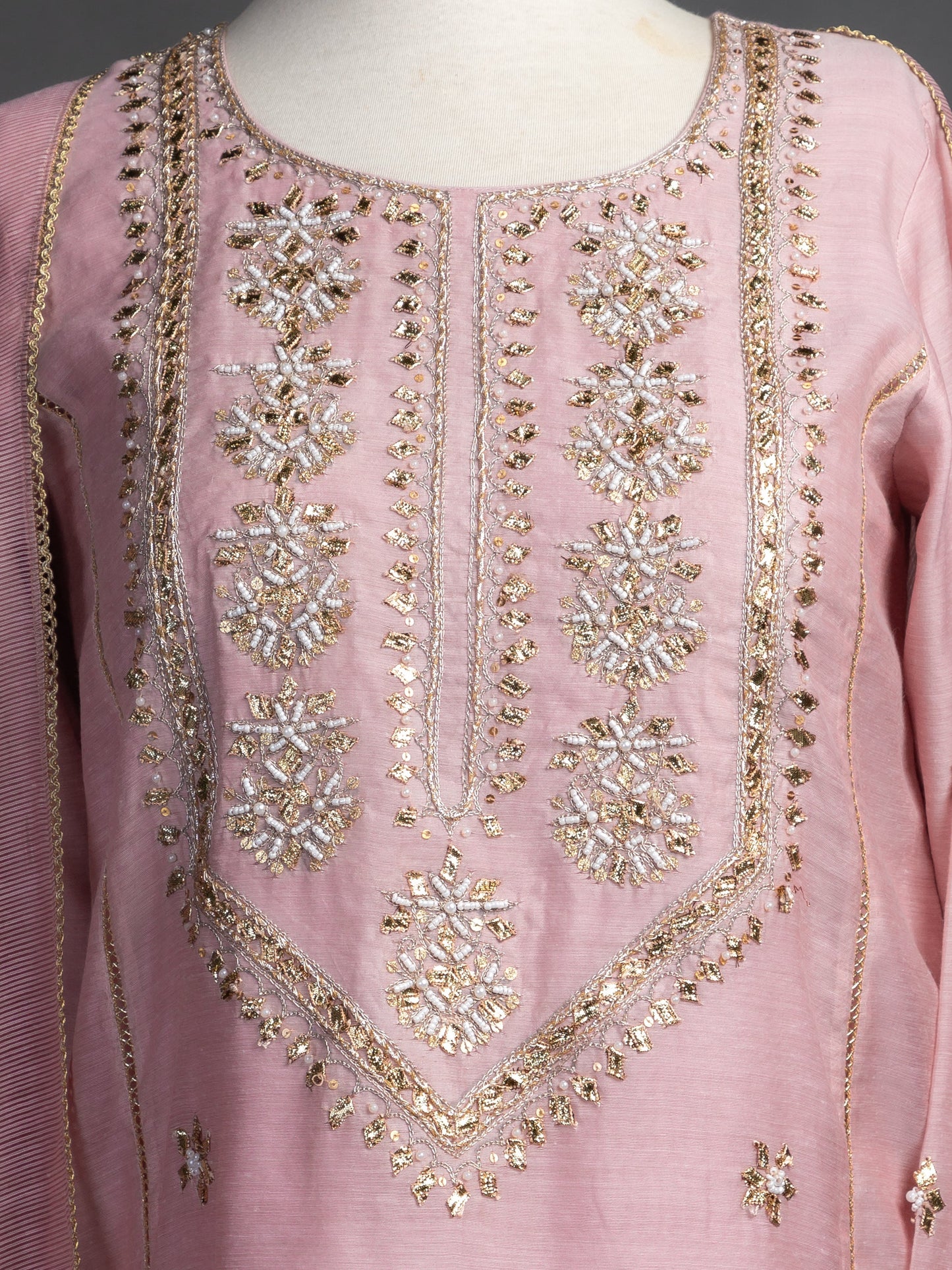 Eraj Hussain - Gotta Patti Pink - Stitched