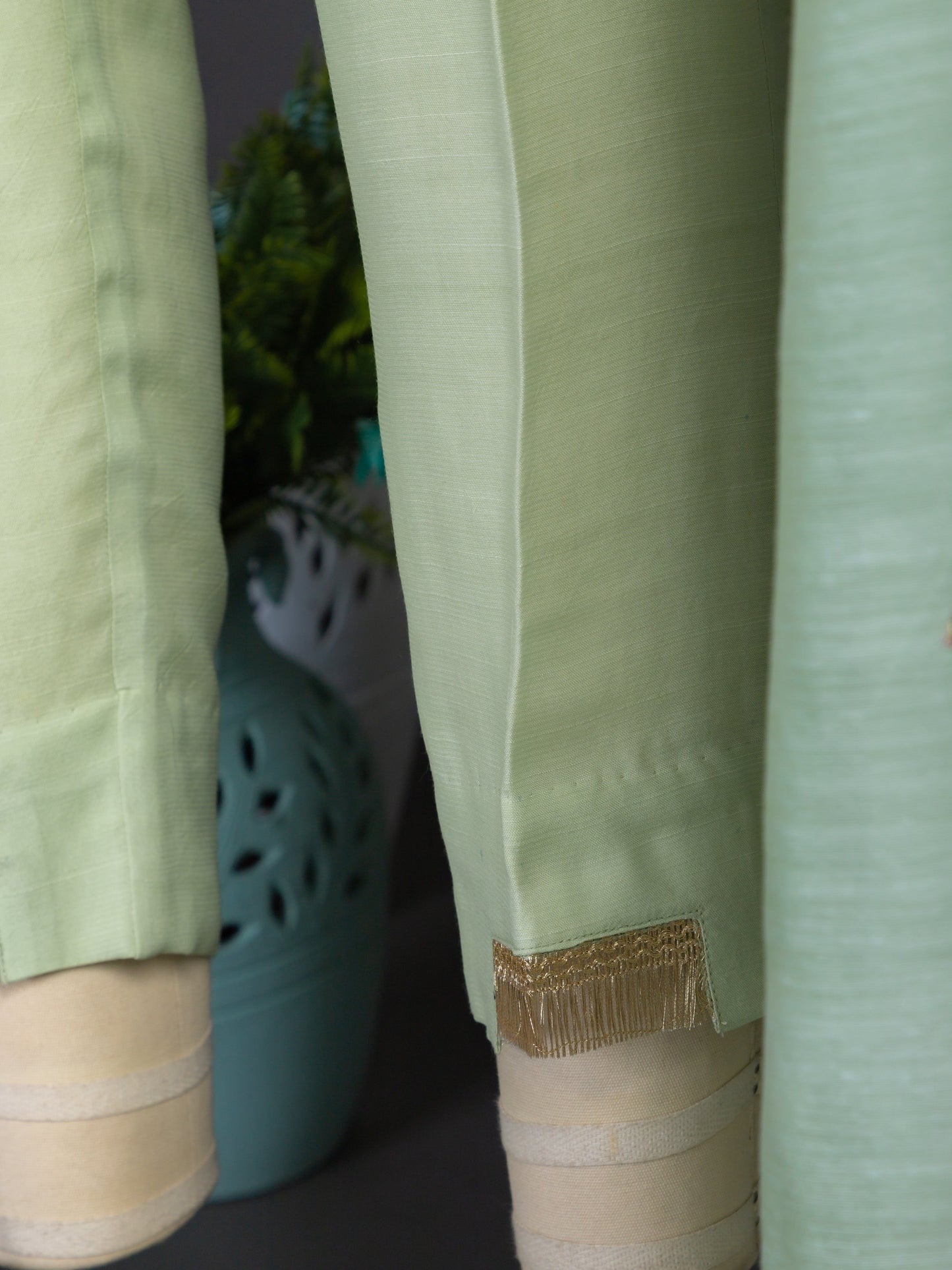 Eraj Hussain - Gotta Patti Pistachio - Stitched
