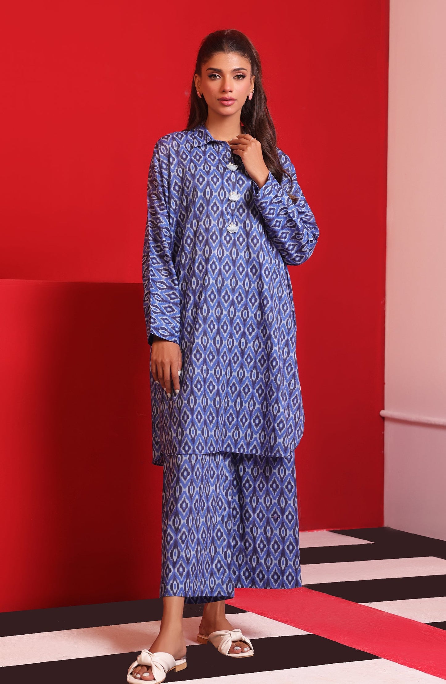 Orient - Stitched 2 Piece Printed Cambric Shirt and Cambric Pant