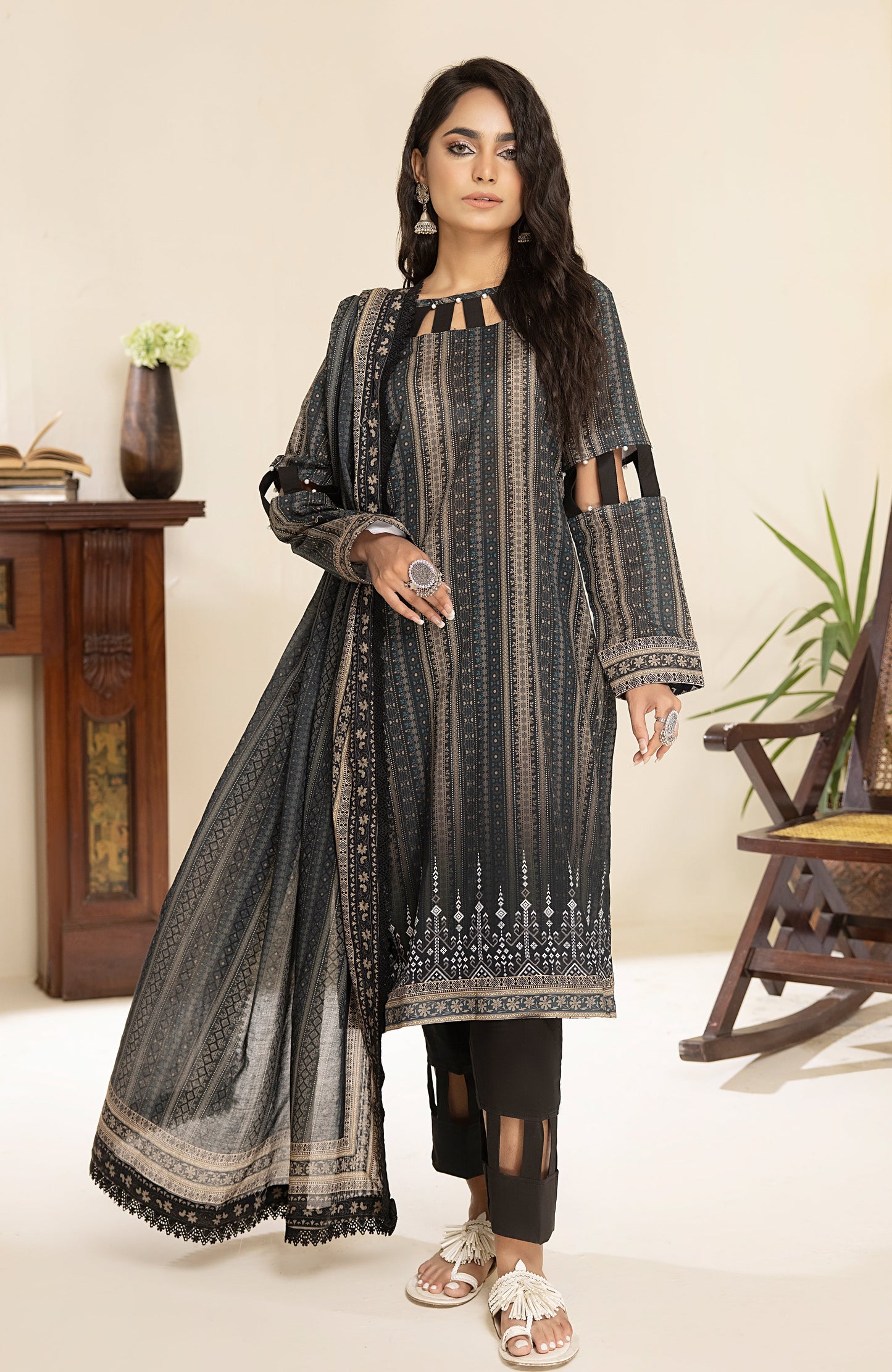 Alzohaib - 3-Piece Unstitched Digital Printed Lawn-CFD-23-11